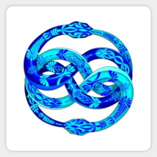 Blue Ouroboros Sticker